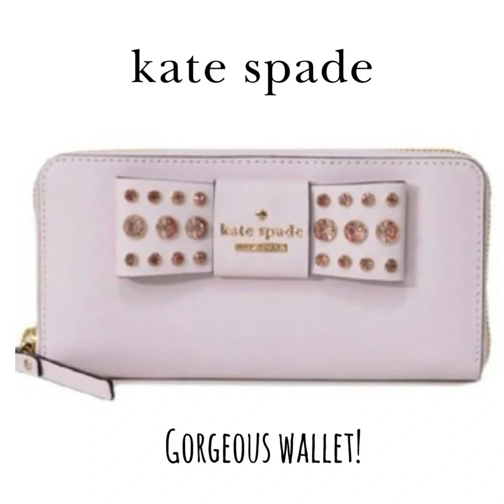 Kate Spade Pink Crystal Davies Merriam Bag and Matchjng Wallet Rare Set